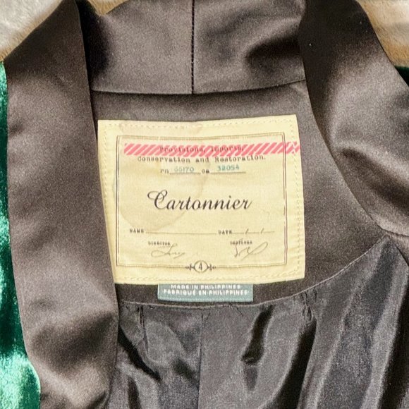 Cartonnier Green Velvet Blazer - Picture 5 of 6